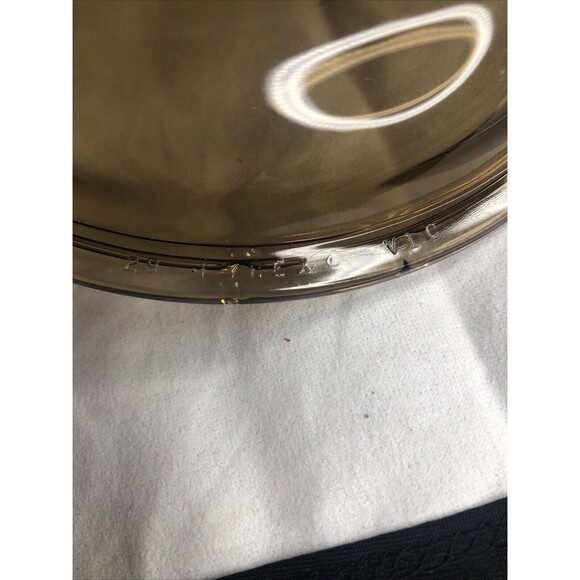Vintage Pyrex USA Round Replacement Lid Brown Amber Glass V-1-C Visions 6.25" - Picture 4 of 5